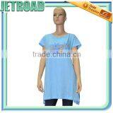 Women's Flared Bottom Hip Long Blouse Cap Sleeves Designs for Plus Size Women