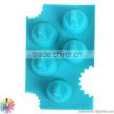 5 Cavity Silicone Drink Ice Tray Cool Shark Fin Shape Ice Cube Tray Freeze Mold Ice Maker Mold thumbnail-3