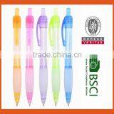 Hot selling Cheap ball pen for promotion,colored transparent Ball pen office & school supplies