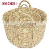 Weaving Round Basket With Handle For Home Decoration And Storage thumbnail-1
