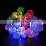 Solar Outdoor String Lights 19.7 ft 30 LED Warm White Crystal Ball Christmas Globe Lights for Garden Path, Party, Decoration thumbnail-3