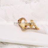 China Jewelry Manufacturer 18k Gold Color Heart-shaped Jewelry Ring thumbnail-3