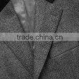 2015 New Style 100% Cashmere Classic Grey Herringbone Custom Mens Business Coat thumbnail-2