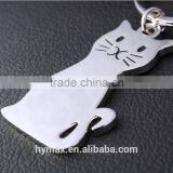 Good Polishing Ctue Cat Metal Custom Keychain for Gift
