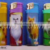 cheap wholesale electronic smoking lighter with PVC photo ,baida lighter