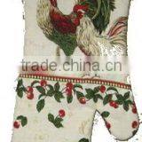 Apron With Adjustable Tie Rooster Design Glove Single Pot Holder Set thumbnail-2