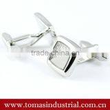 2016 Wholesale Stainless Steel Personalized Opal Cufflinks and Tie Clips