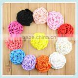 Decorative Flower 7.5cm Wide Satin Silk Roses Flower for Clothes/hair Accessories thumbnail-1