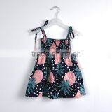 New Summer Baby Girl's Dress Fashion Print Fruit Lemon Pineapple Design Kids Dresses Child Clothing thumbnail-4
