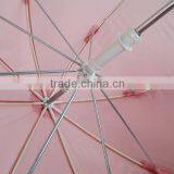 Promotional Solid Pink Color Fiberglass Kids Umbrella thumbnail-6
