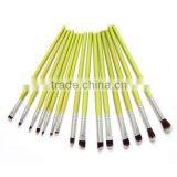 24pcs Vegan Bamboo Handle Makeup Brush Set With Powder Angled Foundation Lip Eye Brush thumbnail-2