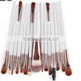 Plastic Tube Human Hair Makeup Brush Sets 15 Pieces With Multi Colors for Choice thumbnail-6