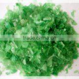 Green Recycling PET Hot Washed Plastic Flakes
