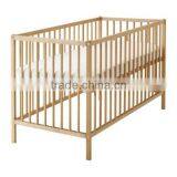 120x60cm Mattress Europe Nursery Wooden Baby Cotbed Cot Bed thumbnail-1