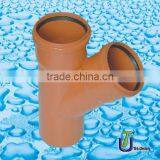 UPVC Drainage Skew Tee 45 With Rubber DIN/BS /drainage Tee thumbnail-1