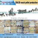 Jinan Eagle DP75 200-300/h 2D and 3D Wheat and Potato and Corn Snack Pellet Chips Extruder Machine Production Line thumbnail-1