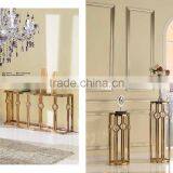 Luxury Home Living Room Stainless Steel Console Table in Golden Color F818G thumbnail-2