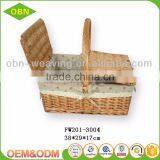 Custom Natural Wicker Basket Cheap Picnic Basket and Gift Basket With Handle thumbnail-3