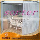 Vertical Hanging Metal Drapery Room Divider