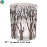 Glass Hurricane Candle Holder Wholesale Handmade Glass Tea Light Glass Candle Holders