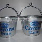 Small Capacity Metal Flower Pot/Basket/Gardening Decoration Natural Color thumbnail-1