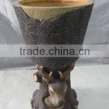 Knock-down Handmade Fiberglass Deer Balcony Flower Pots thumbnail-2