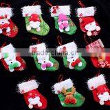 China Factory Varies of Cute Type of the Fabric Stocking Hanger Holder Wool Felt Toddler Christmas Socks for Xmas Tree Decor