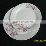 Ceramic Dinner Plate With Decal Design thumbnail-1