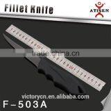 5"stainless Steel Fishing Knife, Black Coated Fillet Knife With Knife Cover F-503A thumbnail-2