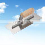 Multifunction Notched Blade Plaster Trowel With Wooden Handle thumbnail-1