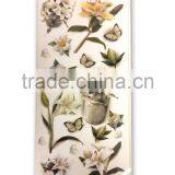 White Elegant Lily & Butterfly Design Sticker, Classic Decorative Shinny Glitter Sticker thumbnail-2