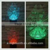 Popular Colorful Touch Panel Round Base Colorful USB 3D Night Light Acrylic Lamp for Christmas Decoration thumbnail-1