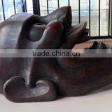 Hand Crafted Wooden Mask of Demon Wall Hanging Made In Nepal thumbnail-2