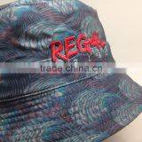 Wide Brim Printed Bucket Hat Custom Double Sided Hat Reversable Hat thumbnail-5
