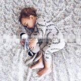 Custom Leaf Print Romper One Pieces Cute Suit for Newborn Gift thumbnail-4