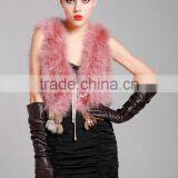 CX-G-B-79D Women Clothes Rabbit Fur Tassels Turkey Wholesale Feather Vest thumbnail-3