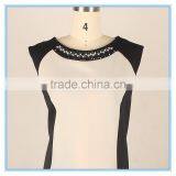 2016 Fashion Dress Women Clothing Bodycon Beaded Dress thumbnail-4