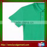 Customed Men's Pure Cotton Pique Fitted Blank Green Short Sleeve Polo Neck Shirt thumbnail-3