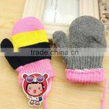 TC13028 Low Price Cute Fingerless Kids Gloves New Fashion Knitted Winter Warm Kids Mitten Gloves thumbnail-3