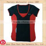 Factory OEM Made High Quality V- Neck Short Sleeve Cycling T-shirt thumbnail-1