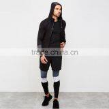 2017 Custom Cotton Balck Track Men Jacket With Hoodie thumbnail-5