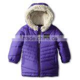 100% Polyester, Taffeta, Down Touch Quilted Padding Unisex Baby Hoody Jacket With Hoody Inside Sherpa thumbnail-1