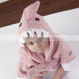 Cute Shark Cotton Terry Custom Design Baby Bathrobe thumbnail-3