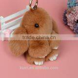2017 New Real Genuine Rex Rabbit Furs Keychain Pendant Bag Car Charm Tag Cute Mini Rabbit Toy Doll thumbnail-6