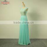 Long Floor-length A Line Beaded Bridesmaid Dress thumbnail-4