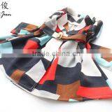 ShiJ 2016 Design Geometry Print Long Girls Coat Kid Clothes thumbnail-1