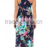 SHIJ 2017 Floral Print High Elastic Knitted Long Women Maxi Dress thumbnail-2