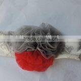 Wholesale Girls Accessories 2016 Cotton Knit Baby Headbands Elastic Besutiful Baby Girl Flower Headbands Boutique Children Bands thumbnail-1