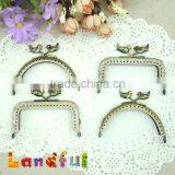 85mm 3.35inch Antique Brass Two Birds Kiss Lock Metal Handbag Purse Frame thumbnail-1