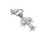 Titanium Rust Protection Fashion Men's Large Western Stainless Steel Cross Pendants thumbnail-1